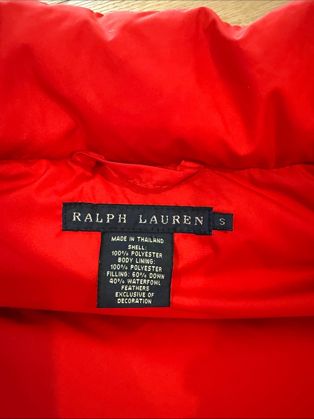 Ralph Lauren Bright Red Quilted Down Vest - Picture 4 of 4